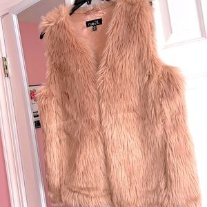 Blush Pink Faux Fur Vest